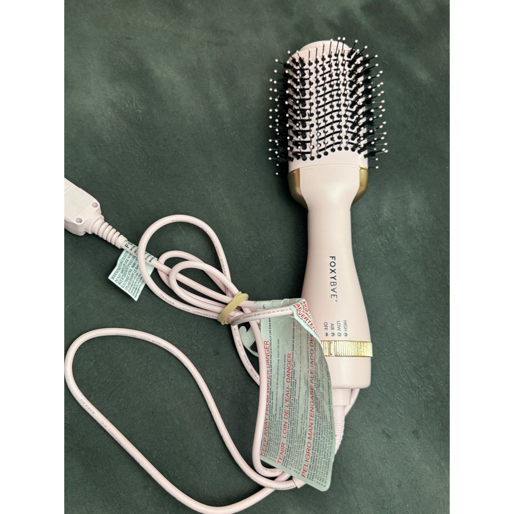 FoxyBae Rose Gold Blowout Dryer Brush Blush Pink Professional Hair Styling Tool